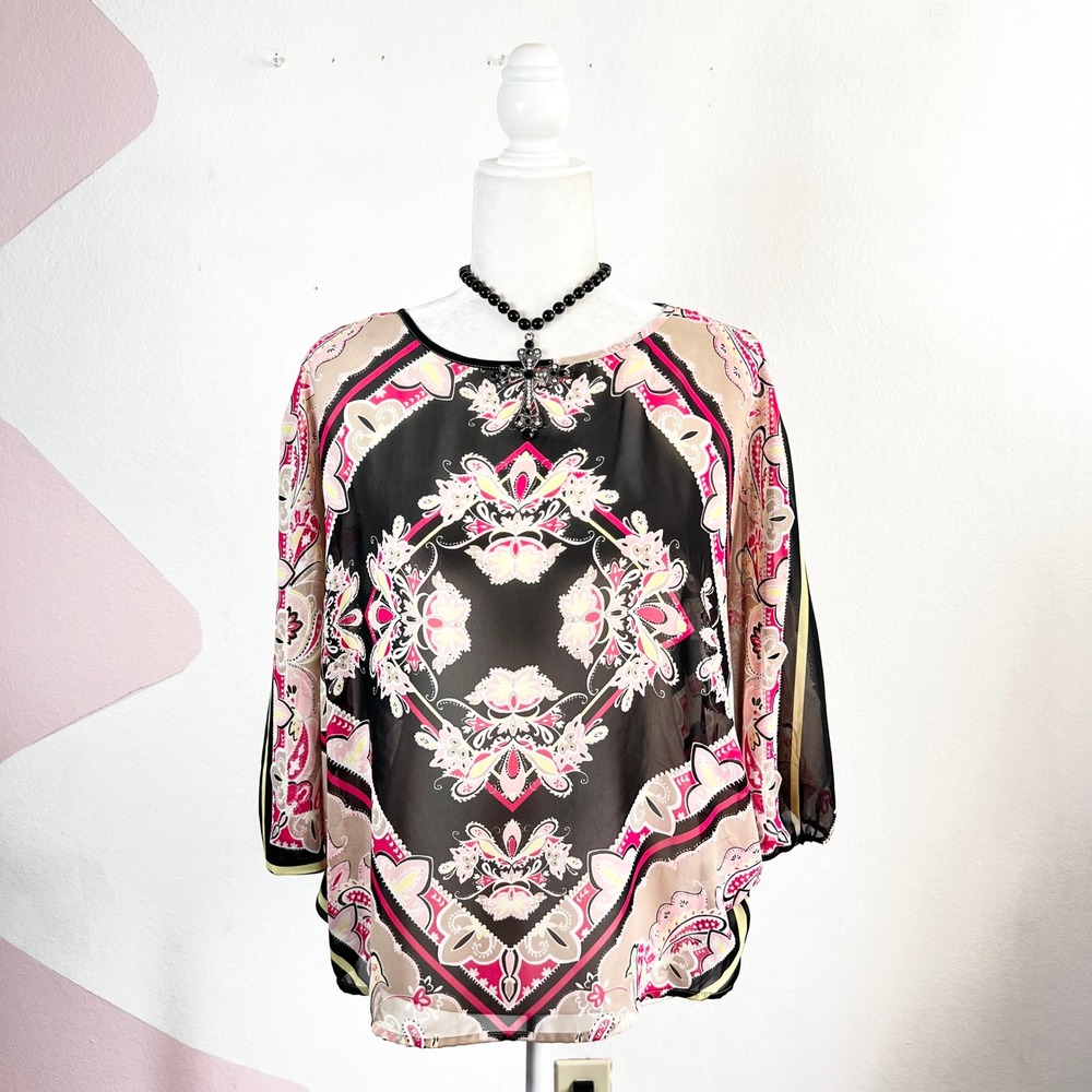 Vintage Y2k 90s Butterfly Top Sz Small Sheer‎ Festival Y2K 2000s Fairycore